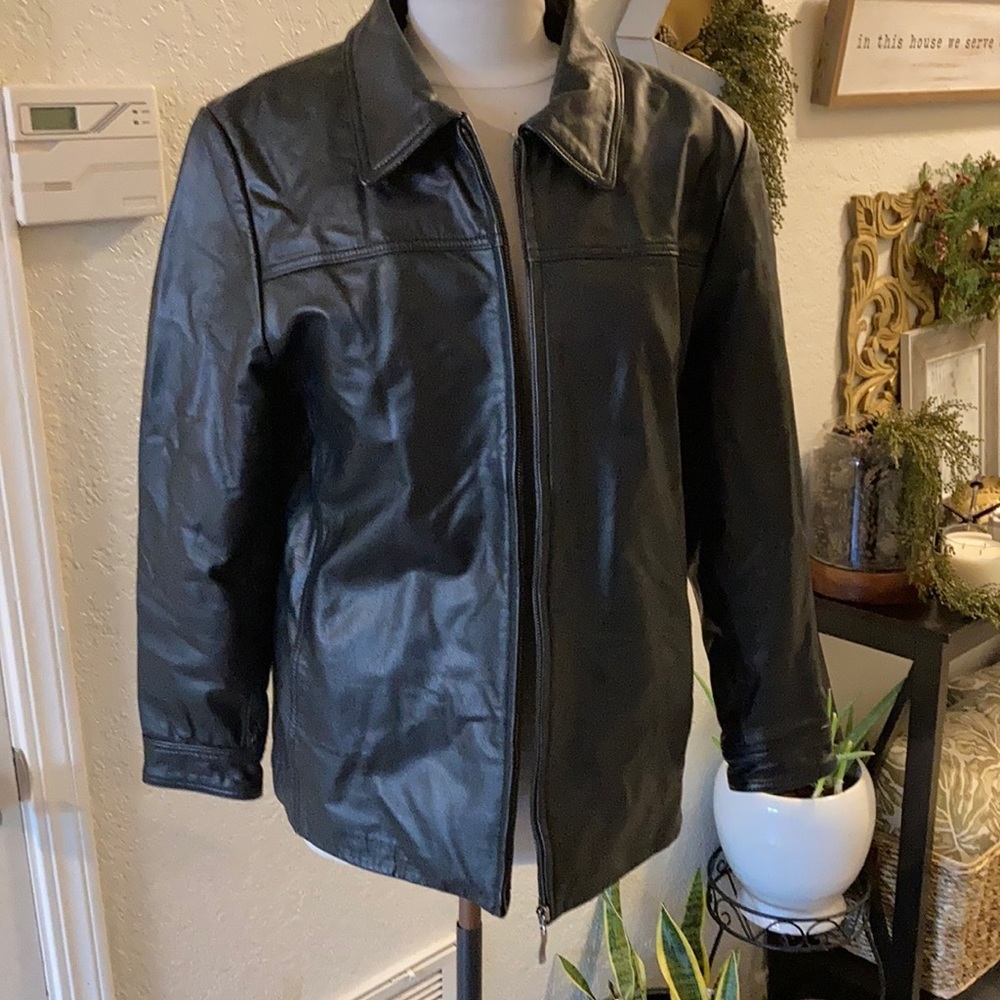 Kathy Ireland Shell Leather Jacket